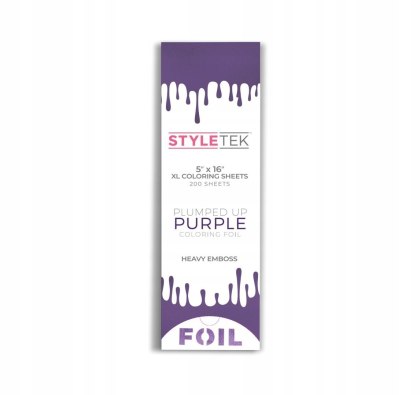 Folia ryflowana XL PURPLE do włosów 200 szt. - STYLETEK