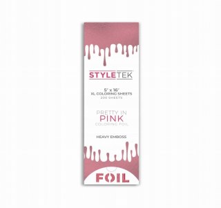 Folia Koloryzacyjna STYLETEK XL - Purpurowa Ryflowana do Długich Włosów