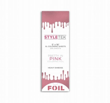 Folia Koloryzacyjna STYLETEK XL - Purpurowa Ryflowana do Długich Włosów