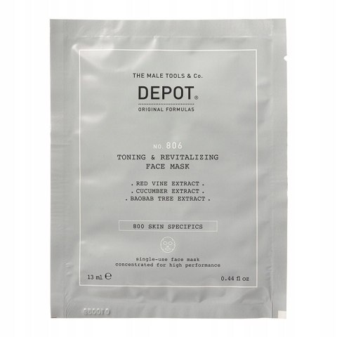 DEPOT NO. 806 Maseczka tonizująca i rewitalizująca do twarzy z ekstraktem z winogron