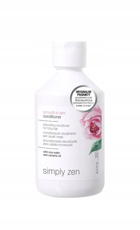 Simply Zen Smooth & Care Odżywka 250 ml Wygładzająca odżywka do włosów puszących się. Simply Zen Smooth & Care Odżywka 250 ml Wygładzająca odżywka do włosów puszących się.